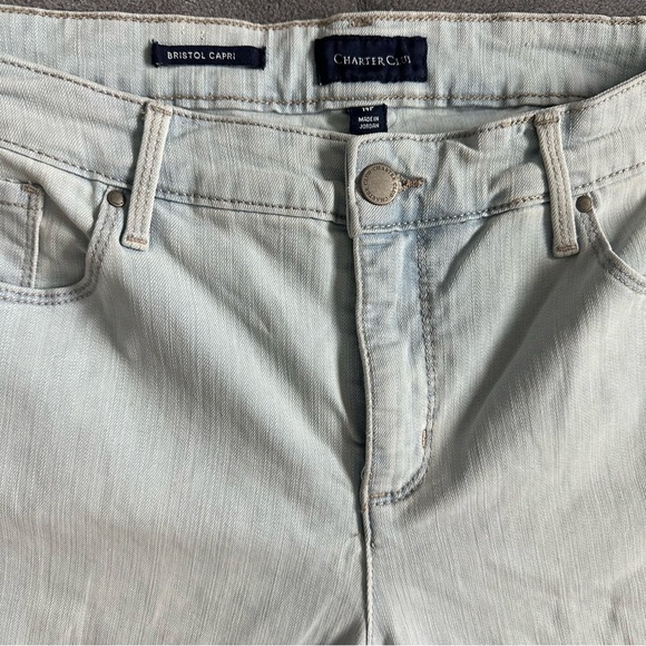 Charter Club Bristol Capri Size 14P Tummy Control Blue Denim - Picture 6 of 7